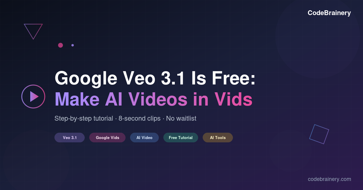 Google Veo 3.1 Is Free: Make AI Videos in Vids