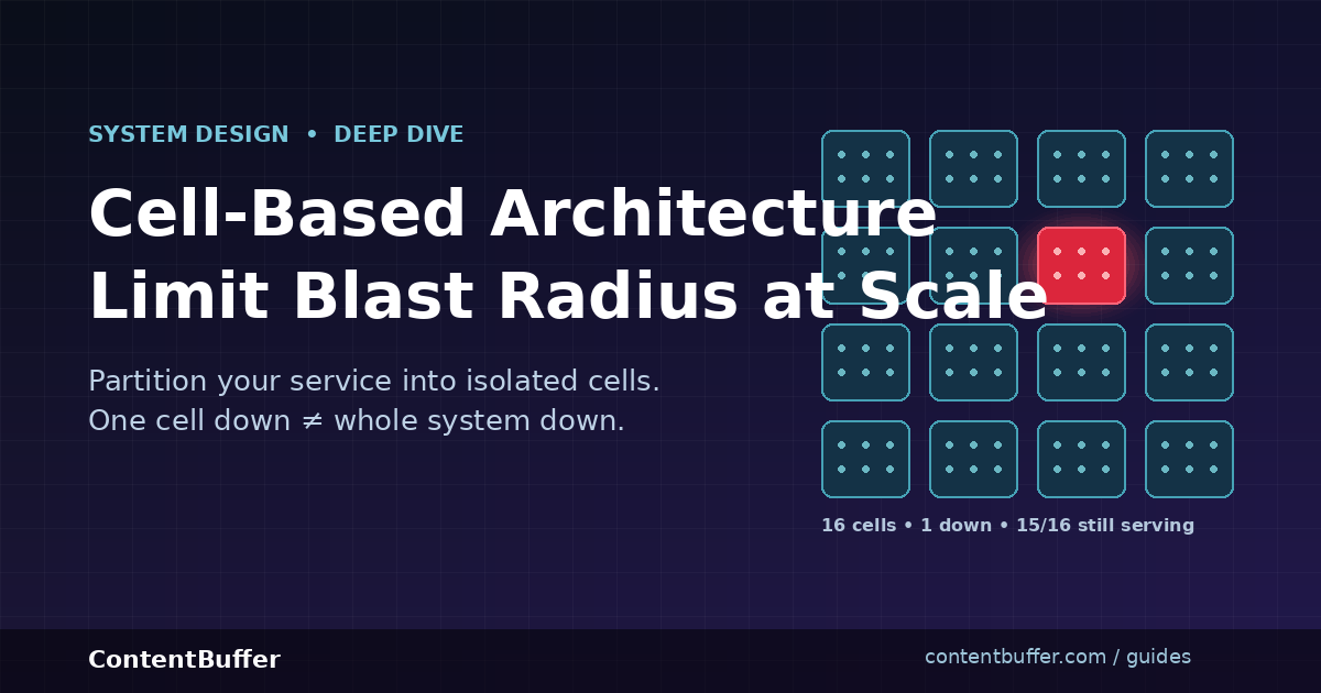 Cell-Based Architecture: Limit Blast Radius at Scale
