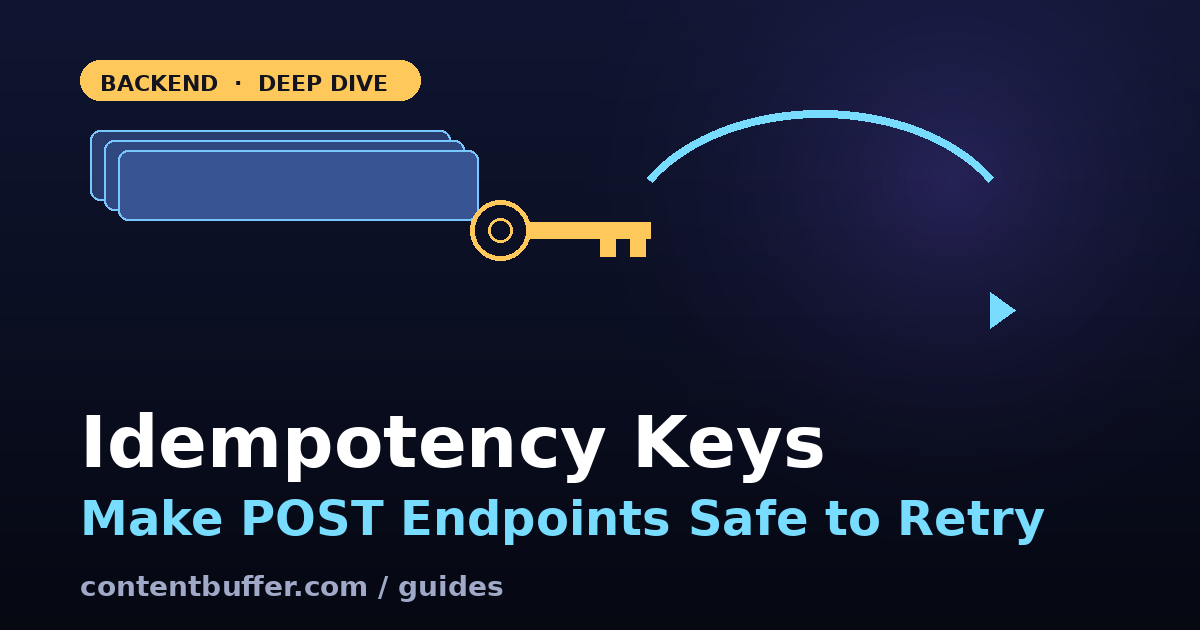 Idempotency Keys: Make POST Endpoints Safe to Retry