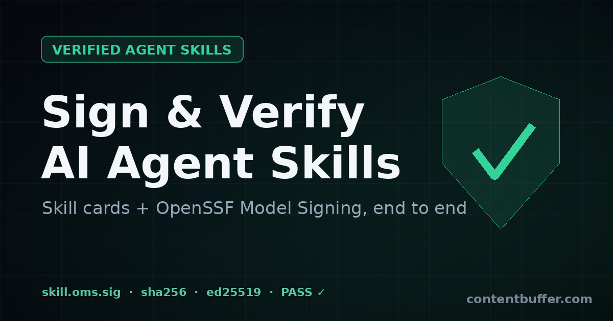 NVIDIA Verified Skills: Sign and Verify Agent Skills