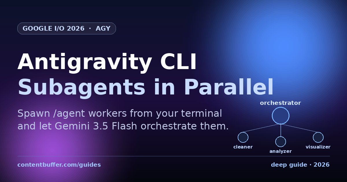 Antigravity CLI Subagents: Parallel Tasks From Terminal