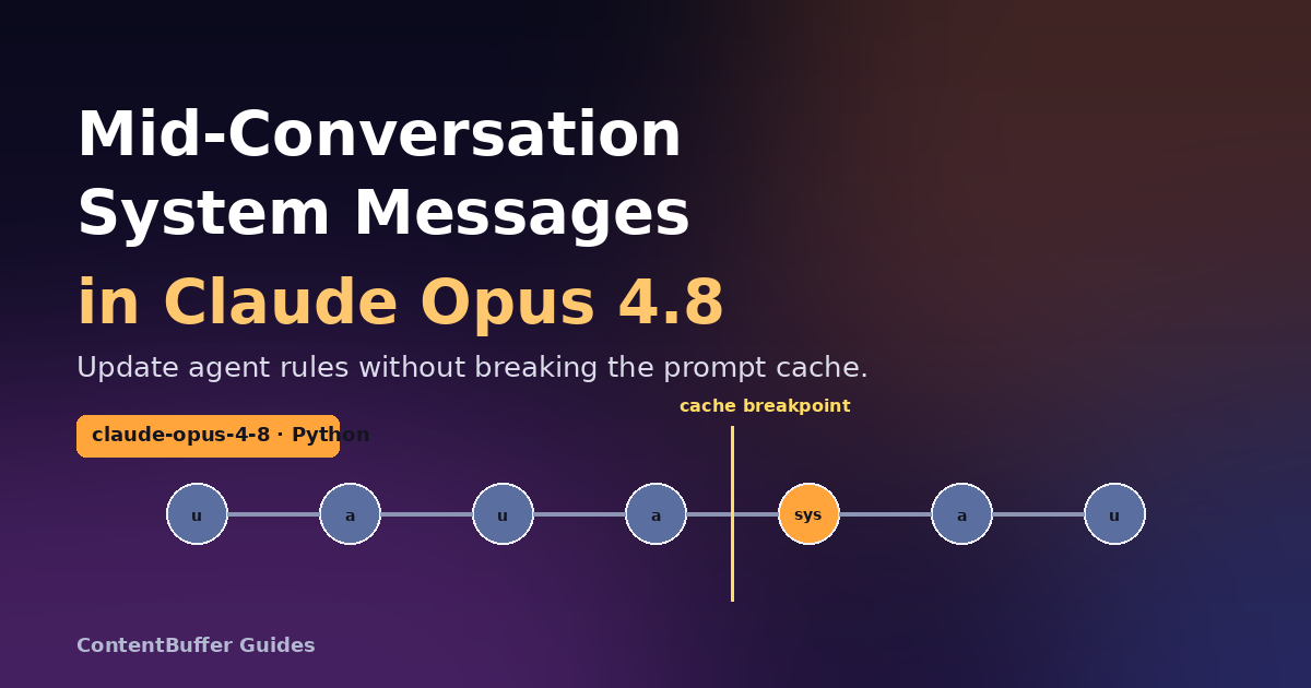 Opus 4.8 Mid-Convo System Messages in Python (Cache-Safe)