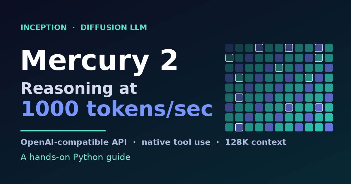 Mercury 2 dLLM: Reasoning at 1000 Tokens Per Second