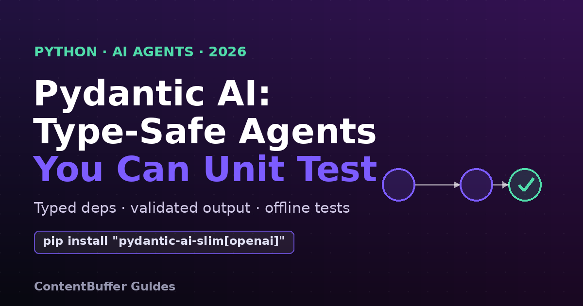 Pydantic AI: Type-Safe Agents You Can Unit Test