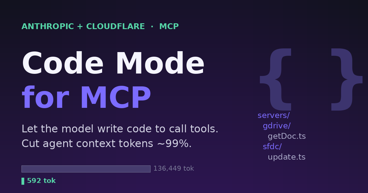 Code Mode for MCP: Let Claude Write Code to Call Tools