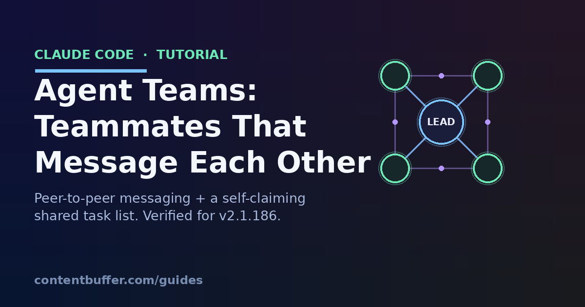 Claude Code Agent Teams: Teammates That Message — ContentBuffer guide