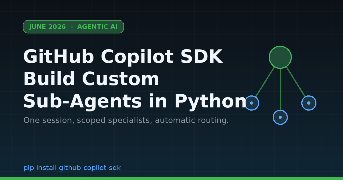 GitHub Copilot SDK: Build Custom Sub-Agents in Python