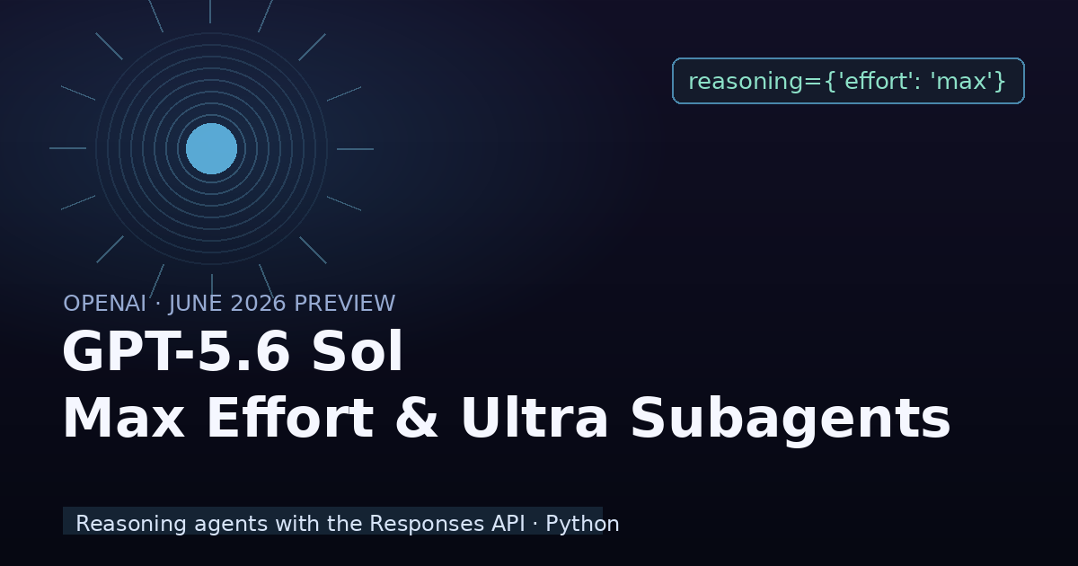 GPT-5.6 Sol: Max Effort and Ultra Subagents in Python