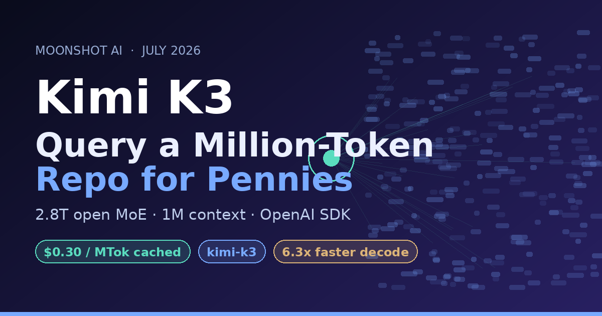 Kimi K3: Query a Million-Token Repo for Pennies