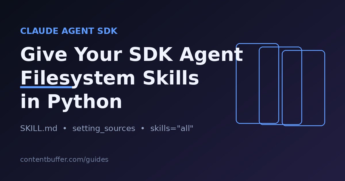 Give Your SDK Agent Filesystem Skills in Python