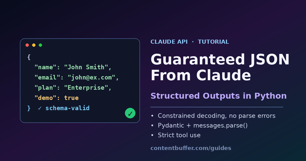 Guaranteed JSON From Claude: Structured Outputs in Python
