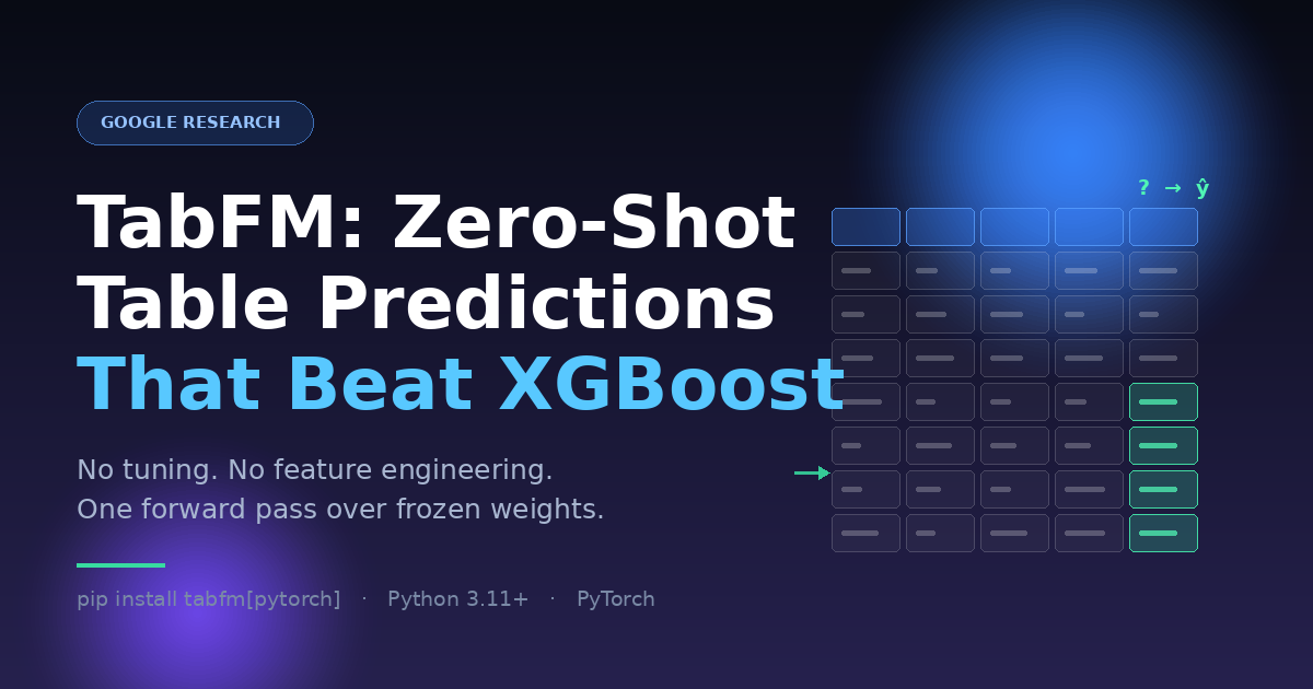 TabFM: Zero-Shot Table Predictions That Beat XGBoost