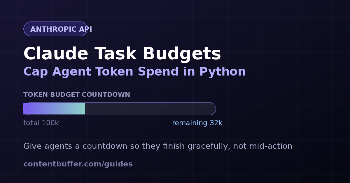 Claude Task Budgets: Cap Agent Token Spend in Python