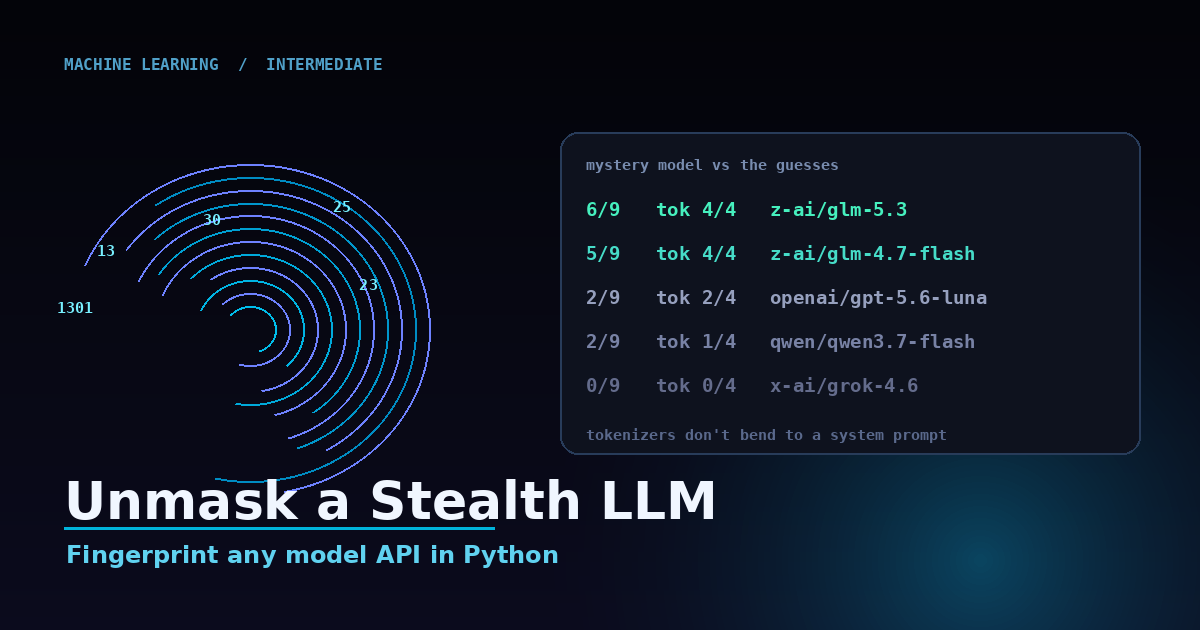 Unmask a Stealth LLM: Fingerprint Any Model API