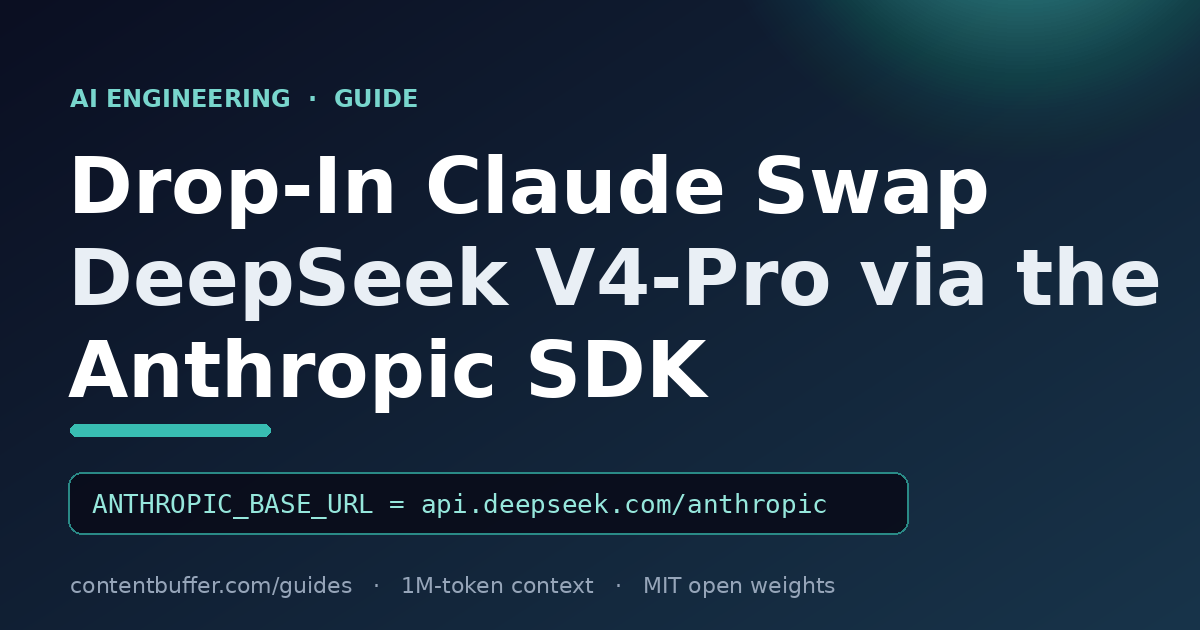Drop-In Claude Swap: DeepSeek via the Anthropic SDK