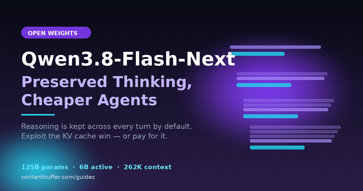 Qwen3.8-Flash-Next: Preserved Thinking, Cheaper Agents
