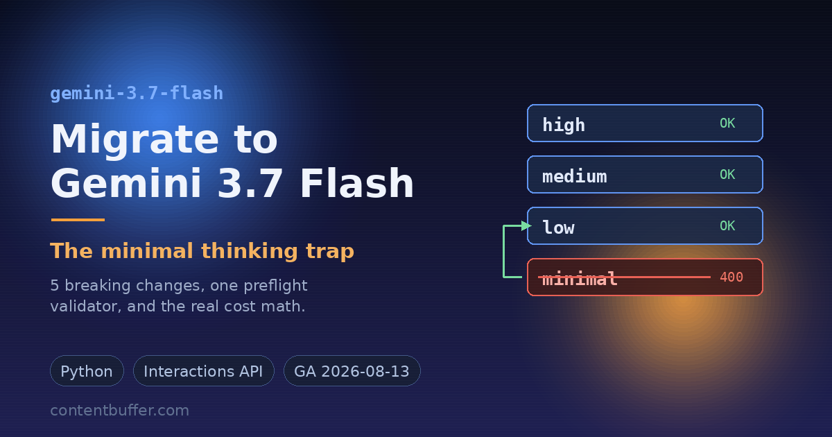 Migrate to Gemini 3.7 Flash: The minimal Thinking Trap