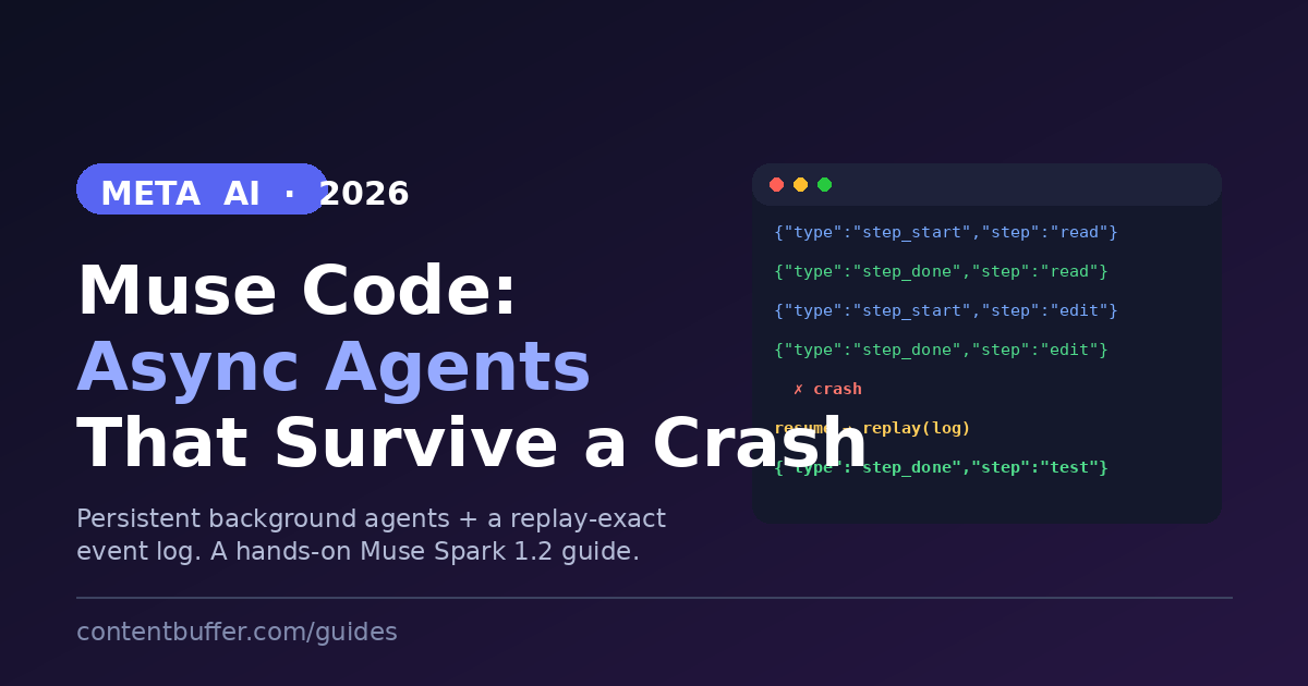 Muse Code: Async Agents That Survive a Crash