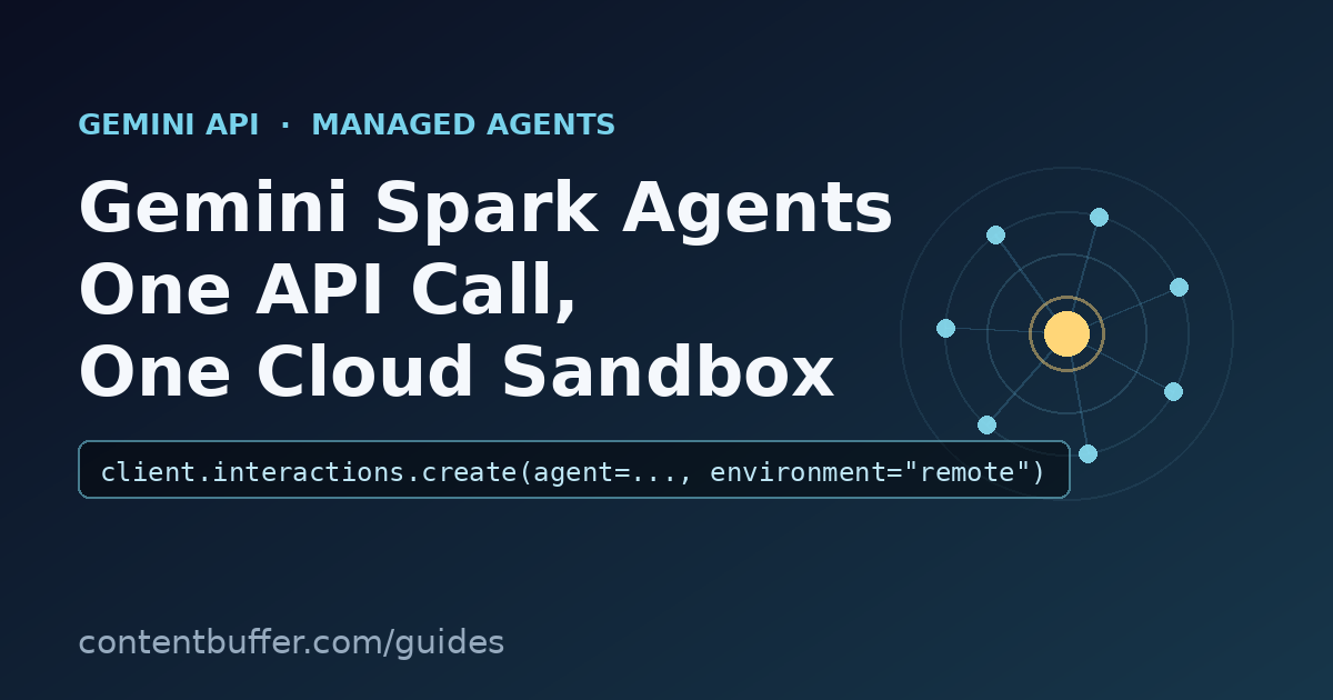 Gemini Spark Agents: One API Call, One Cloud Sandbox