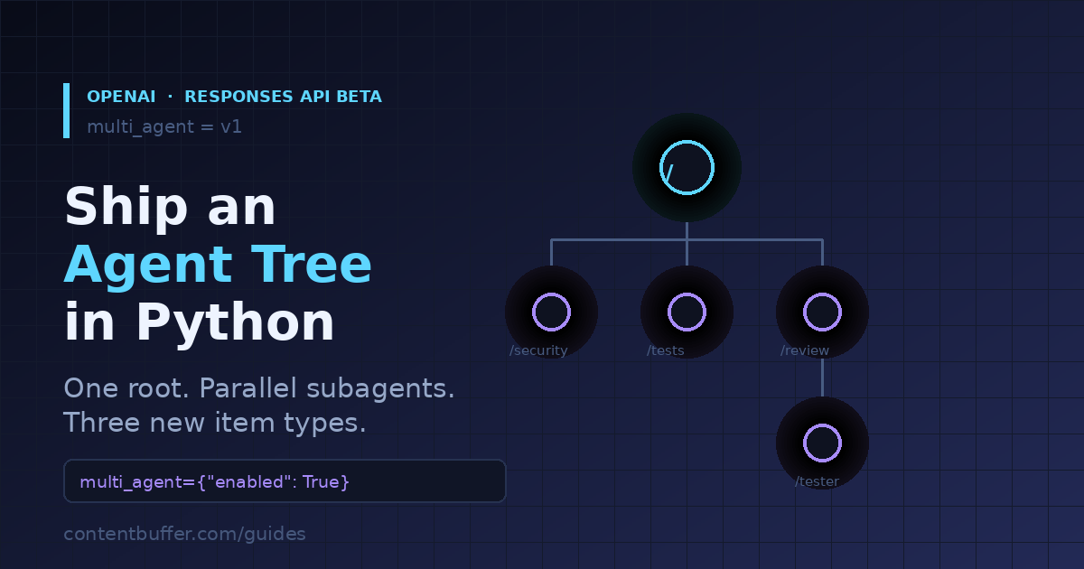 OpenAI Multi-Agent Beta: Ship an Agent Tree in Python