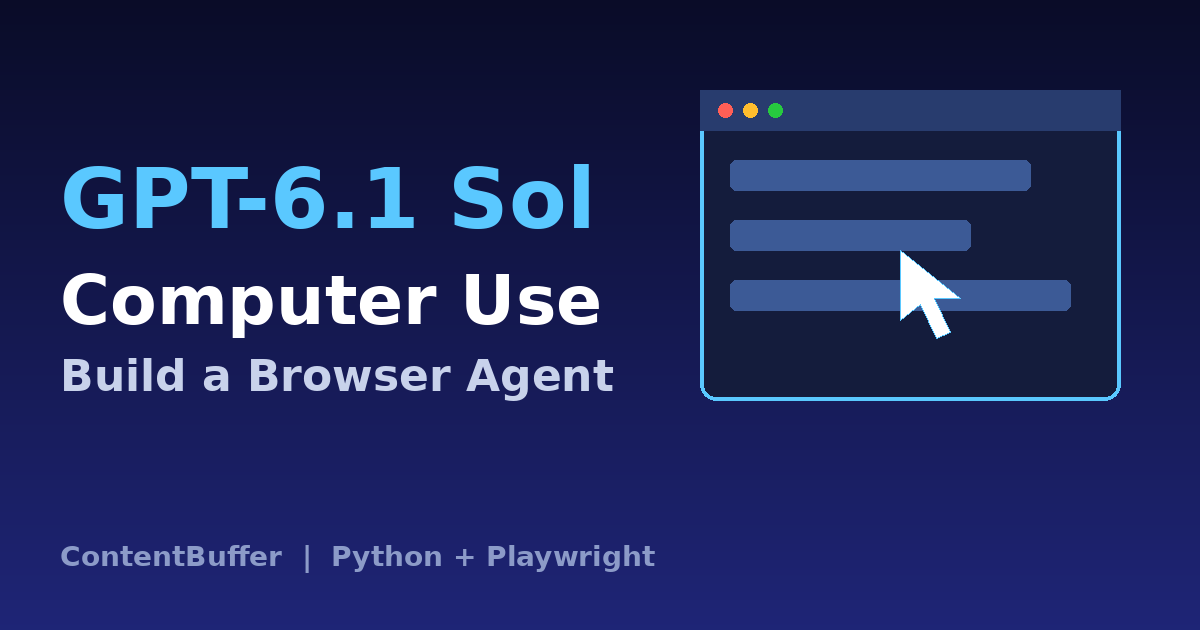 GPT-6.1 Sol Computer Use: Build a Browser Agent