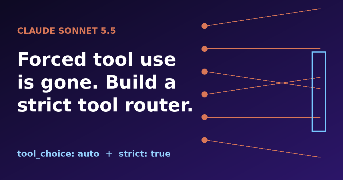 Sonnet 5.5 Drops tool_choice: Build a Strict Tool Router