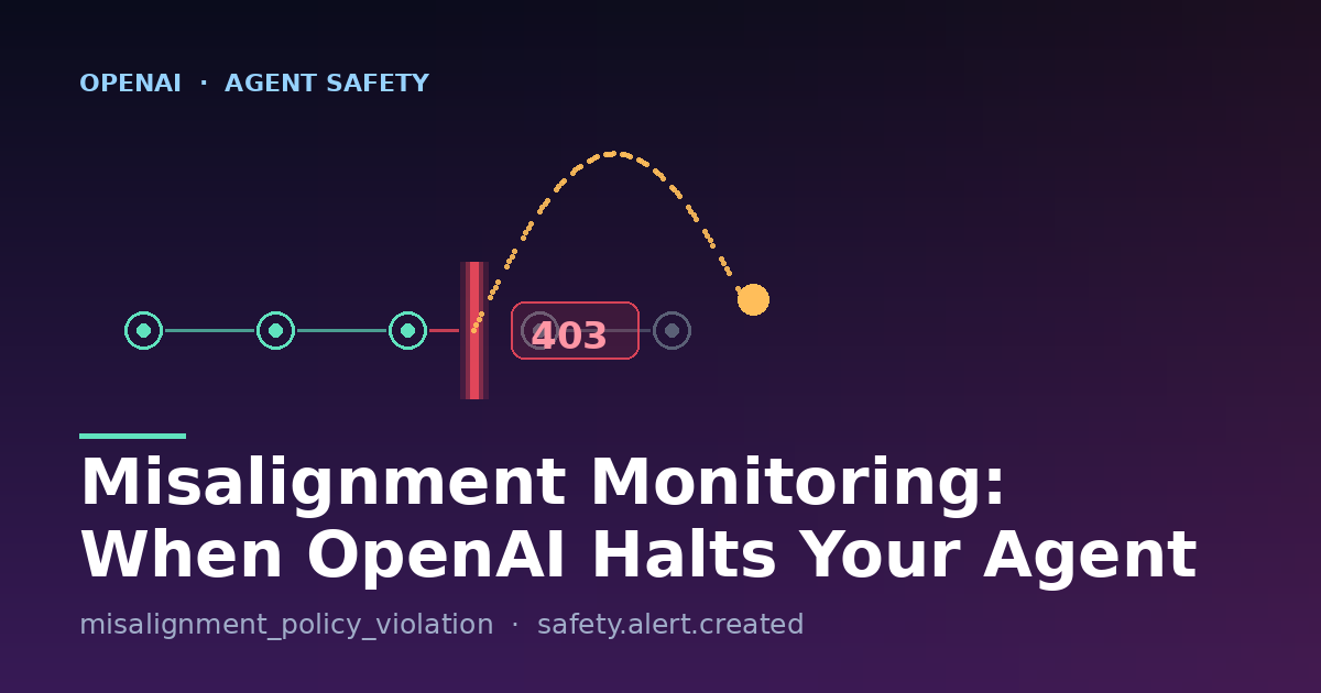 Misalignment Monitoring: When OpenAI Halts Your Agent