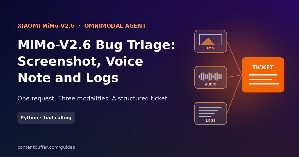 MiMo-V2.6 Bug Triage: Screenshot, Voice Note and Logs