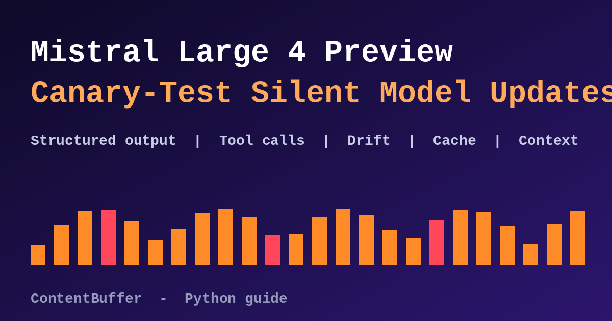 Mistral Large 4 Preview: Canary-Test Silent Model Updates