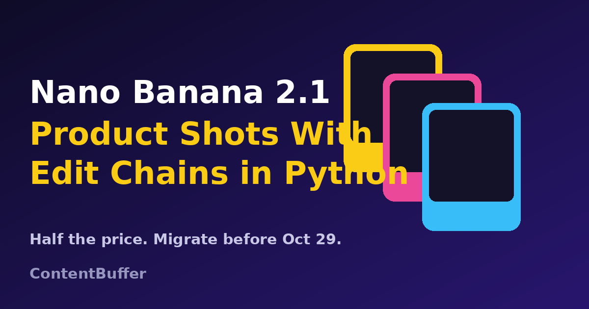 Nano Banana 2.1: Product Shots With Edit Chains in Python