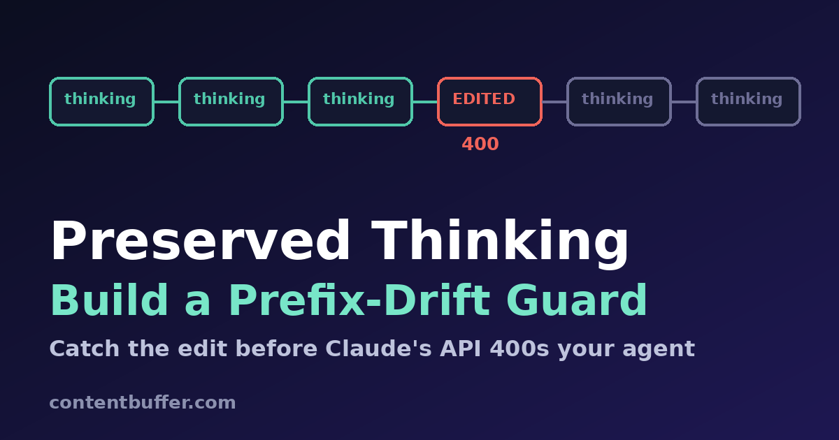 Preserved Thinking: Build a Prefix-Drift Guard in Python