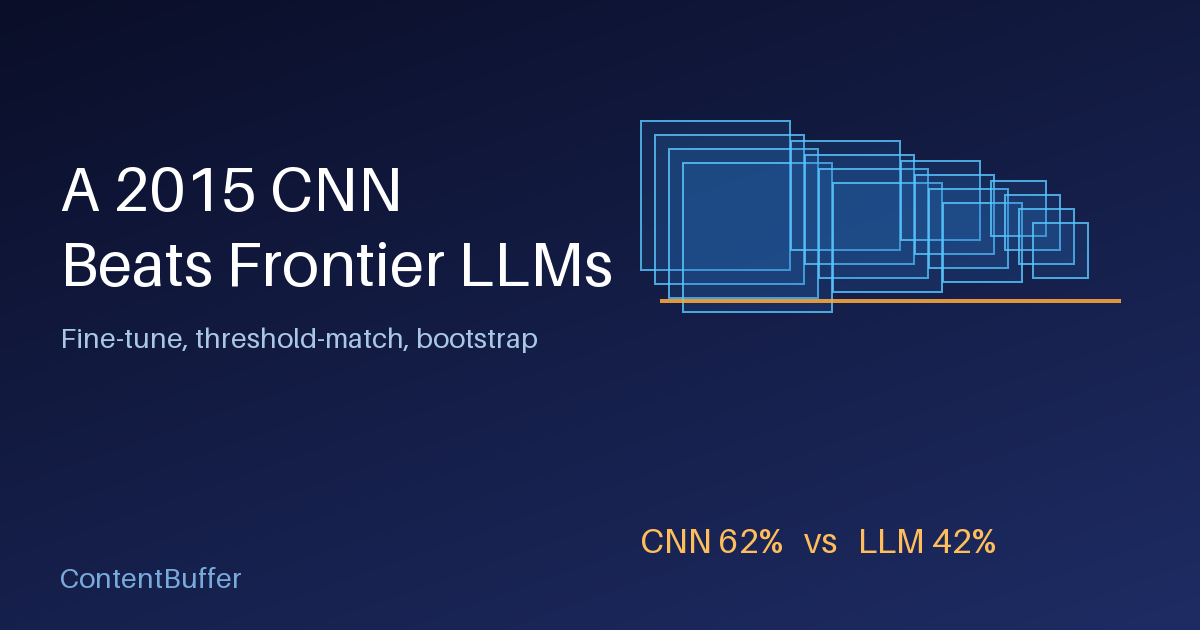 Small CNN vs Frontier LLMs: Run a Fair Head-to-Head