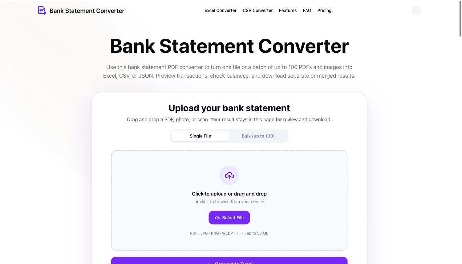 Bank Statement Converter