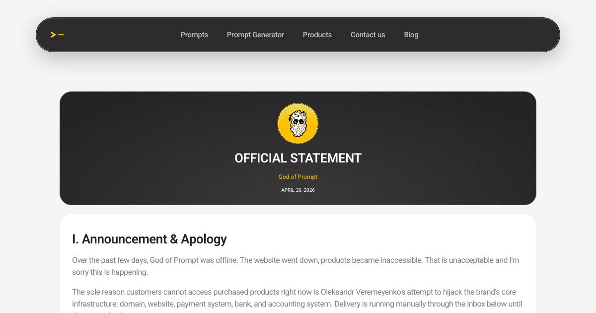 AI Prompt Generator by God of Prompt