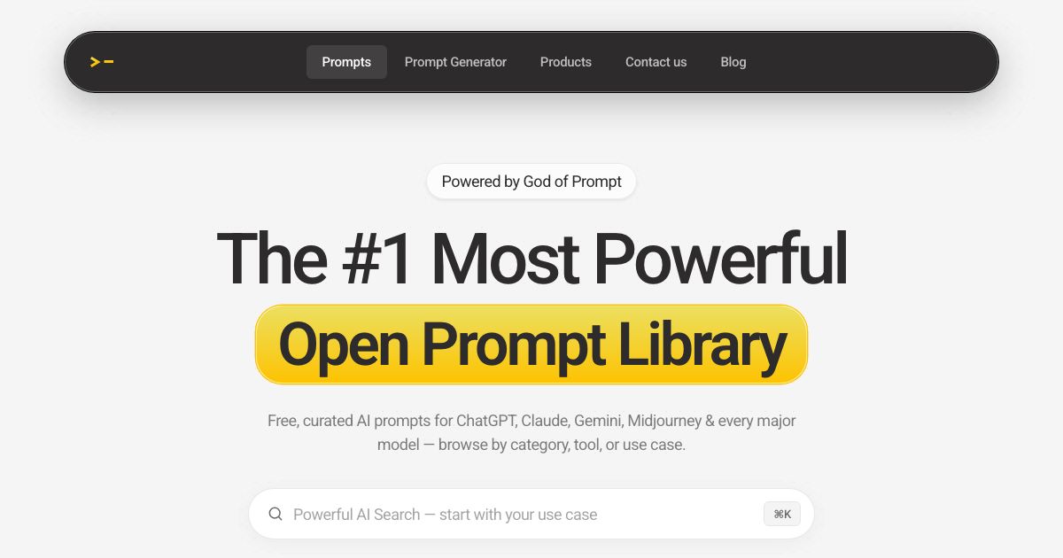 AI Prompt Library for ChatGPT & Midjourney