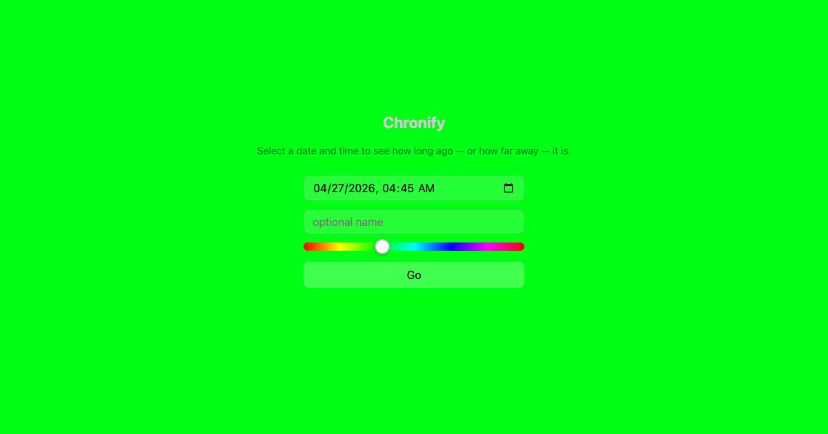 Chronify screenshot
