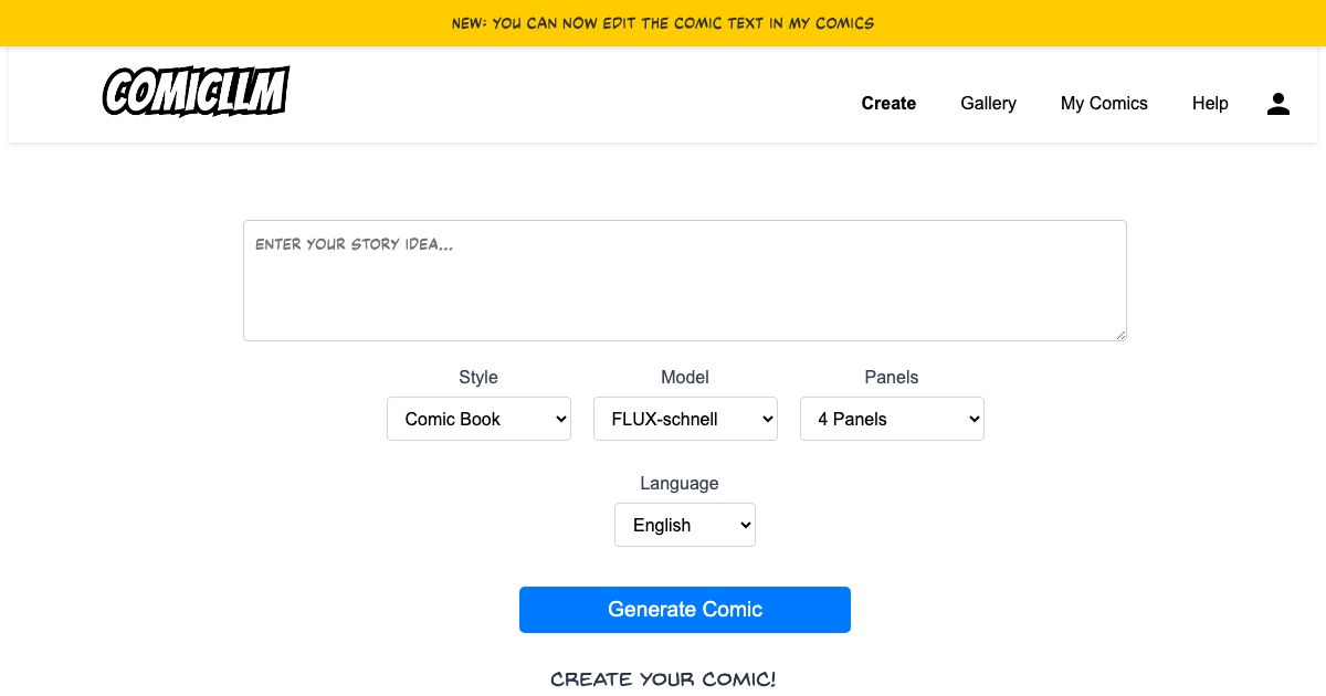 ComicLLM screenshot