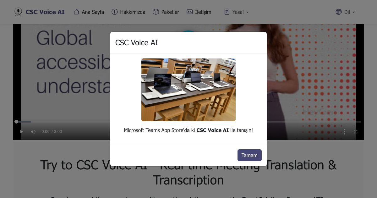 CSC Voice AI screenshot