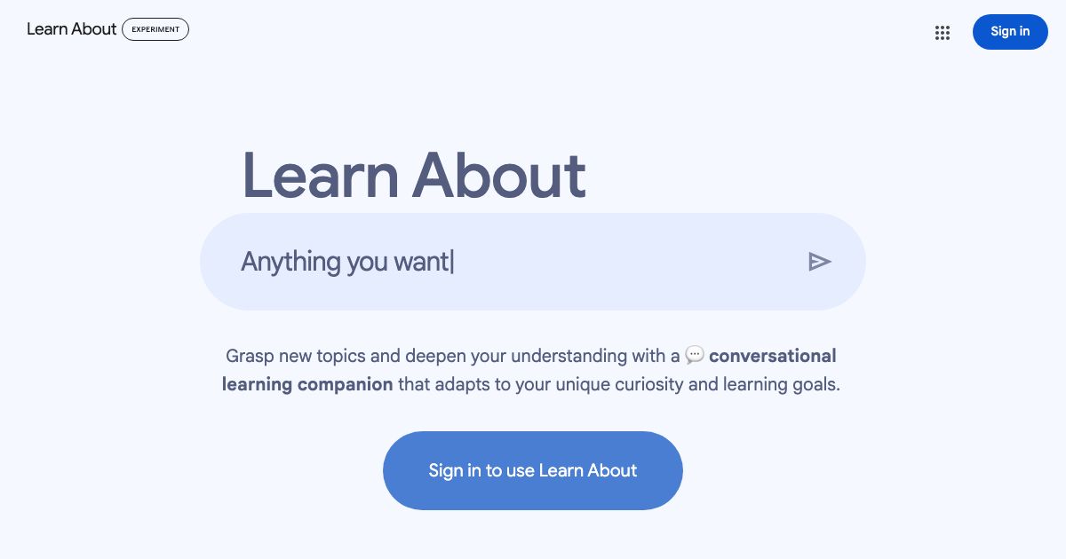 Google's Learn About