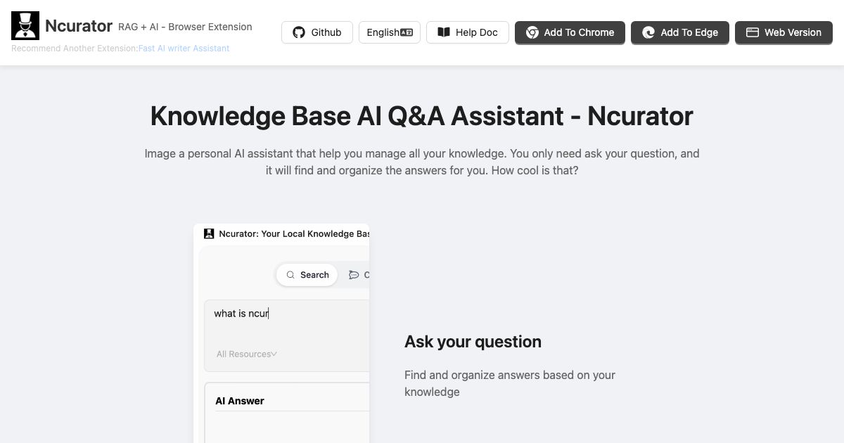 Ncurator screenshot