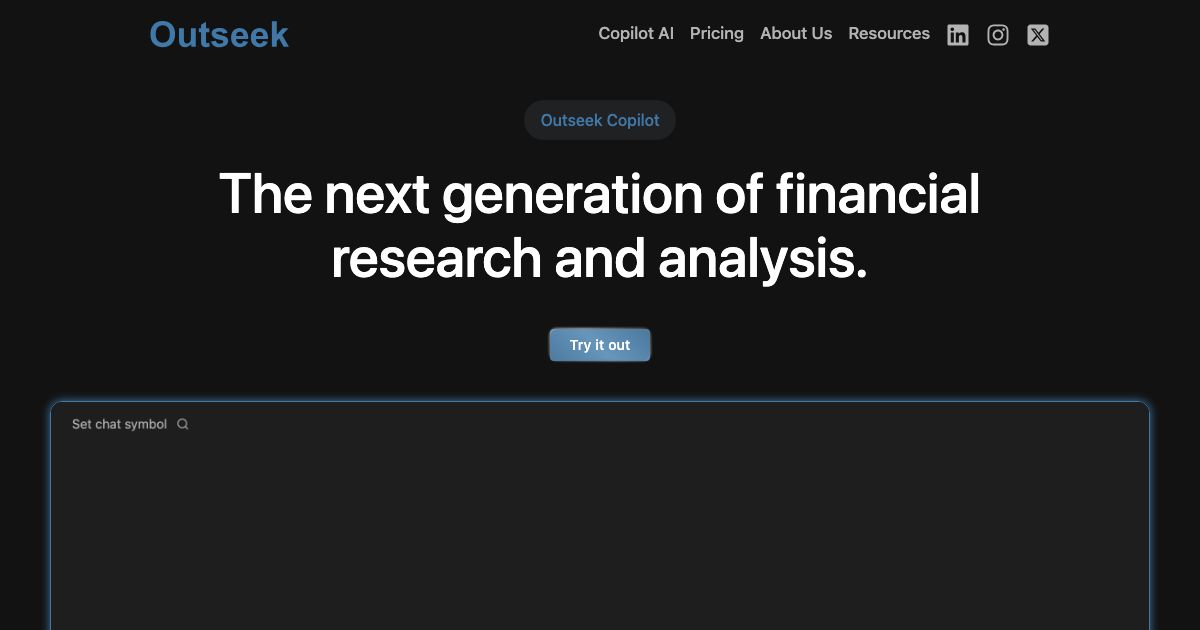 Outseek Financial Terminal screenshot