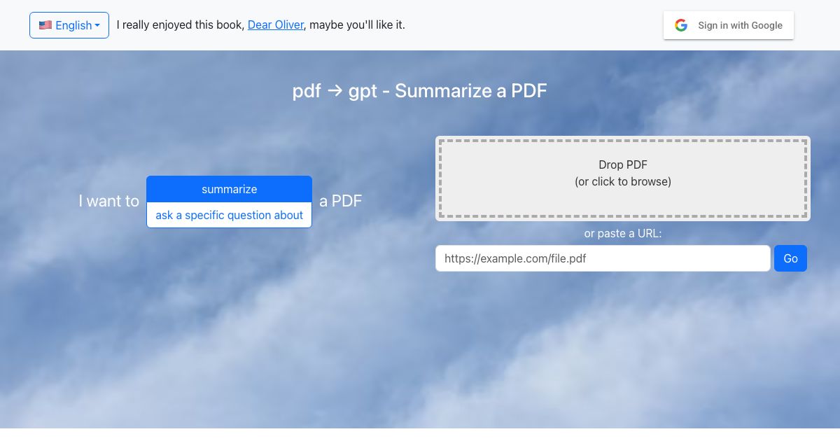pdf2gpt screenshot