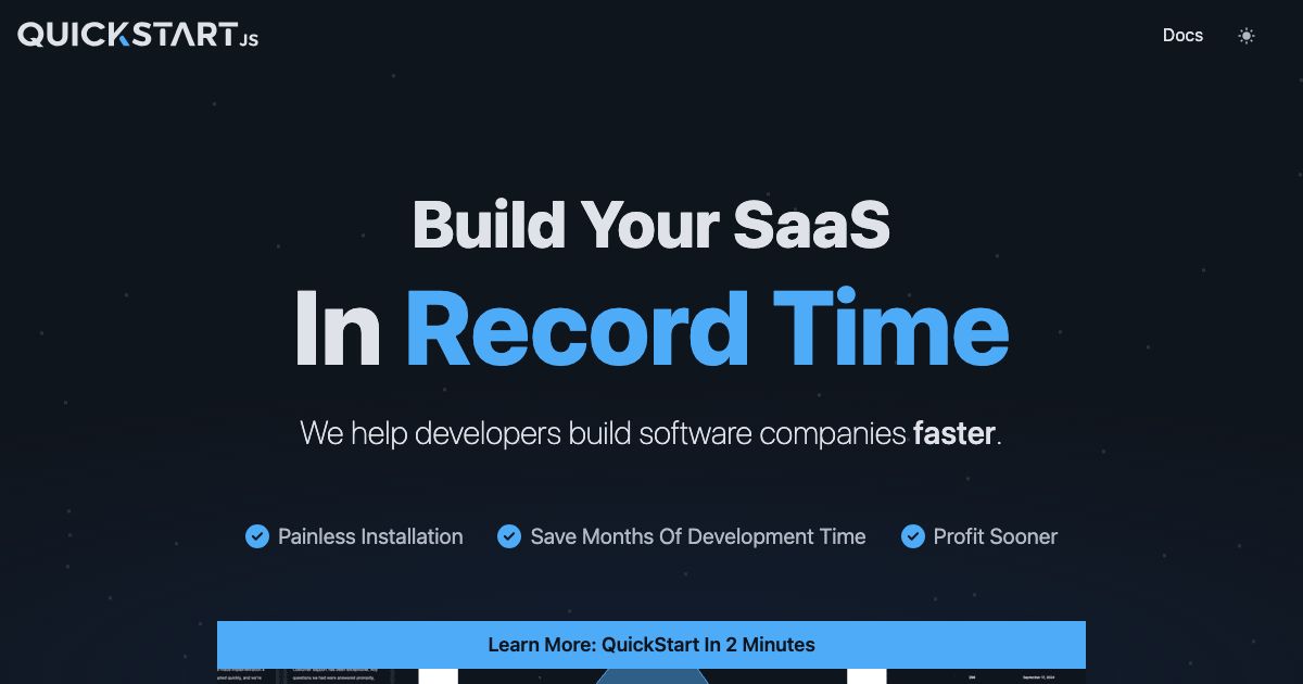QuickStart screenshot
