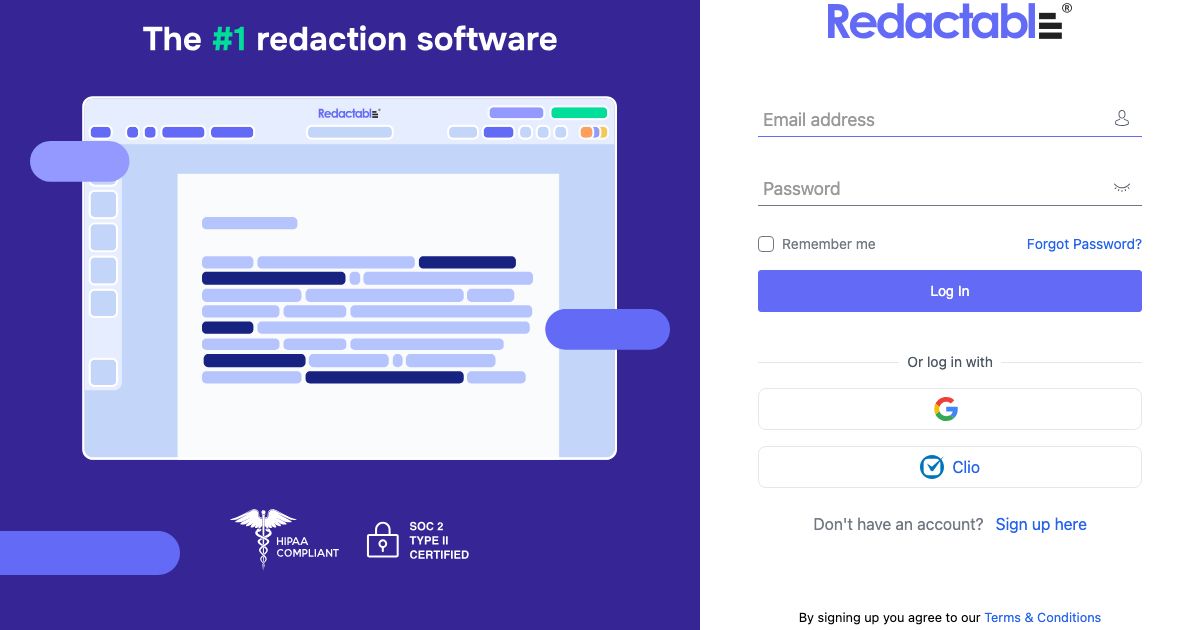 Redactable screenshot
