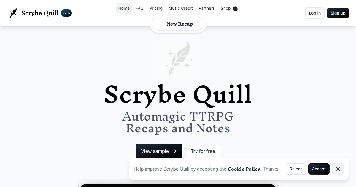 Scrybe Quill screenshot
