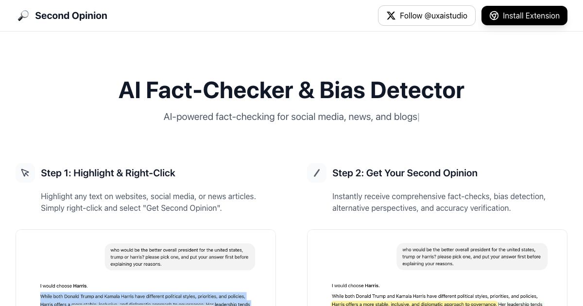 Second Opinion screenshot
