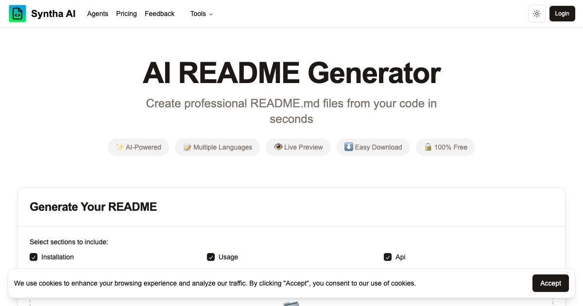Syntha README Generator