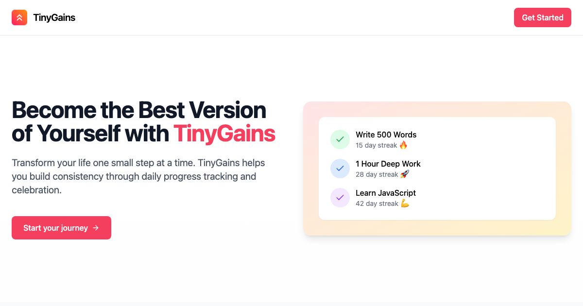 TinyGains screenshot