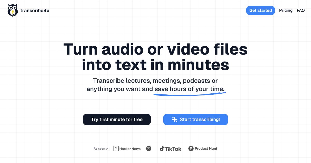 transcribe4u screenshot