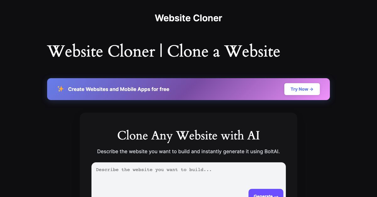 Website Cloner